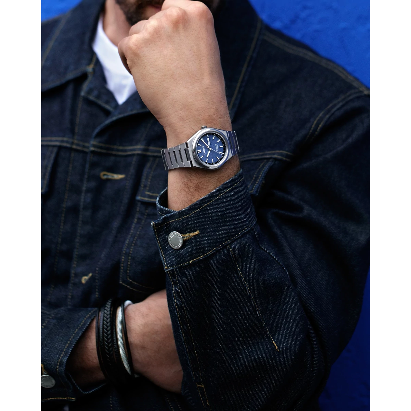 Reloj Citizen Azul Zenshin Three-hand Super Titanio AW0130-85L | Elegancia relojería
